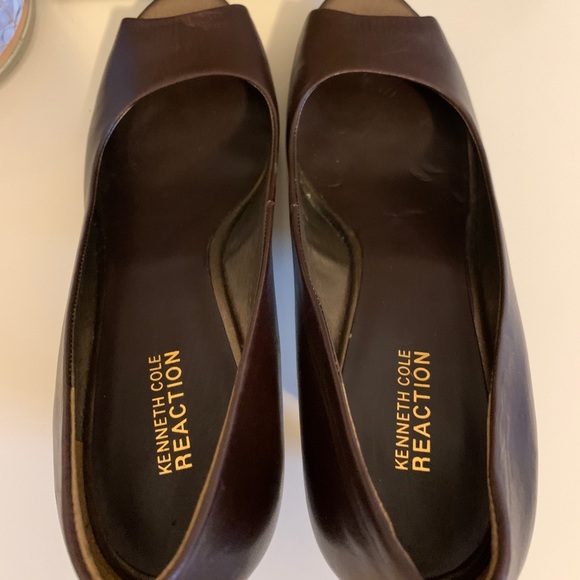 Kenneth Cole Reaction Open Toe Chunky Heels - Picture 3 of 9